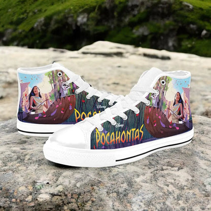 Pocahontas Native American Indian Princess Custom High Top Sneakers Shoes