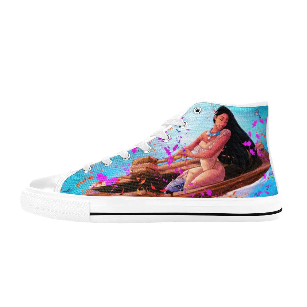 Pocahontas Native American Indian Princess Custom High Top Sneakers Shoes