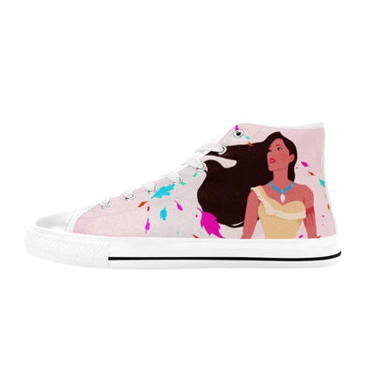 Pocahontas Native American Indian Princess Custom High Top Sneakers Shoes