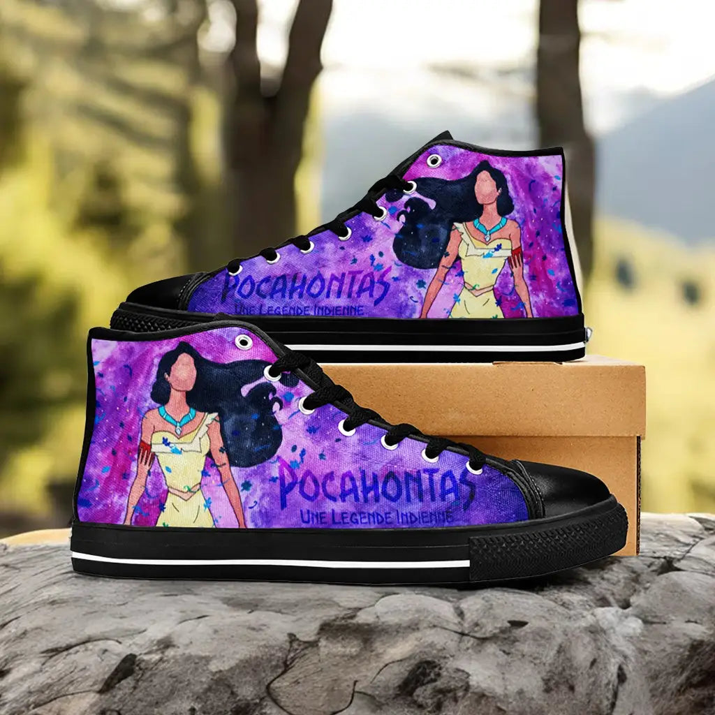 Pocahontas Native American Indian Princess Custom High Top Sneakers Shoes