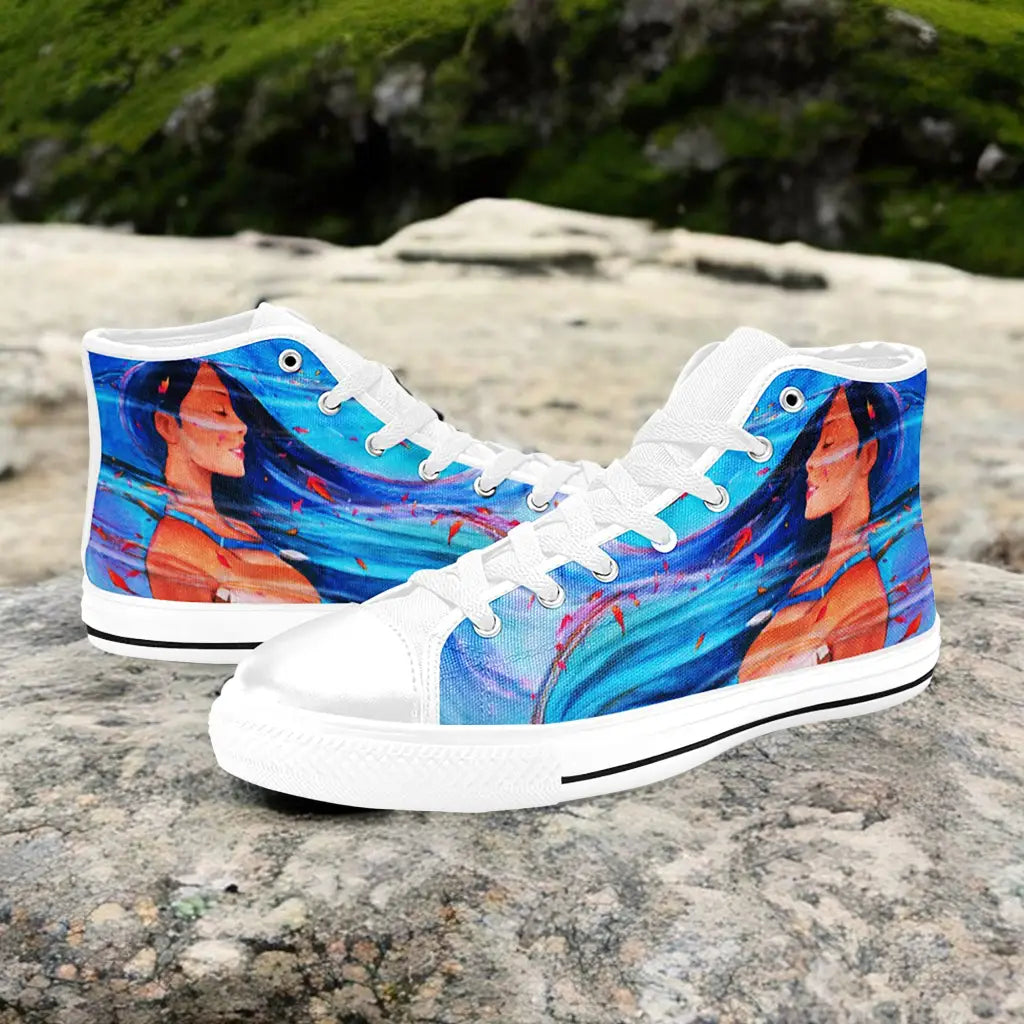 Pocahontas Native American Indian Princess Custom High Top Sneakers Shoes