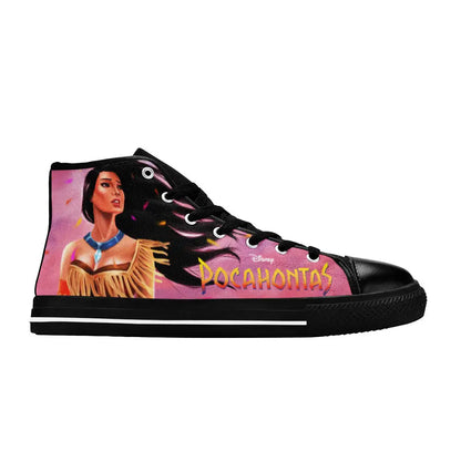 Pocahontas Native American Indian Princess Custom High Top Sneakers Shoes