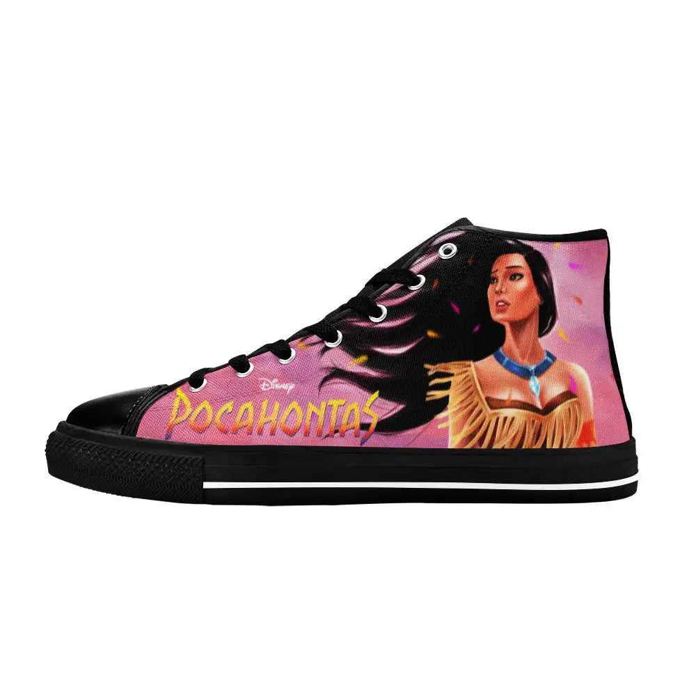 Pocahontas Native American Indian Princess Custom High Top Sneakers Shoes