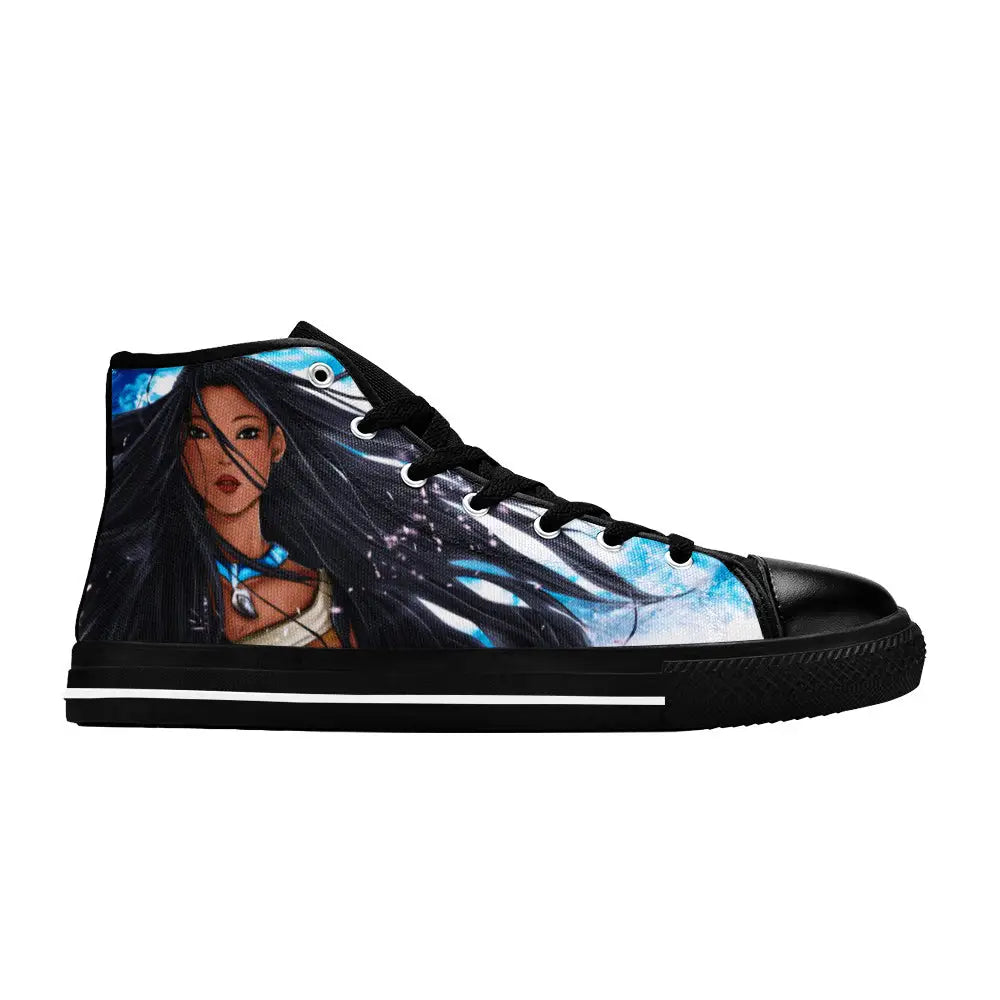 Pocahontas Native American Indian Princess Custom High Top Sneakers Shoes