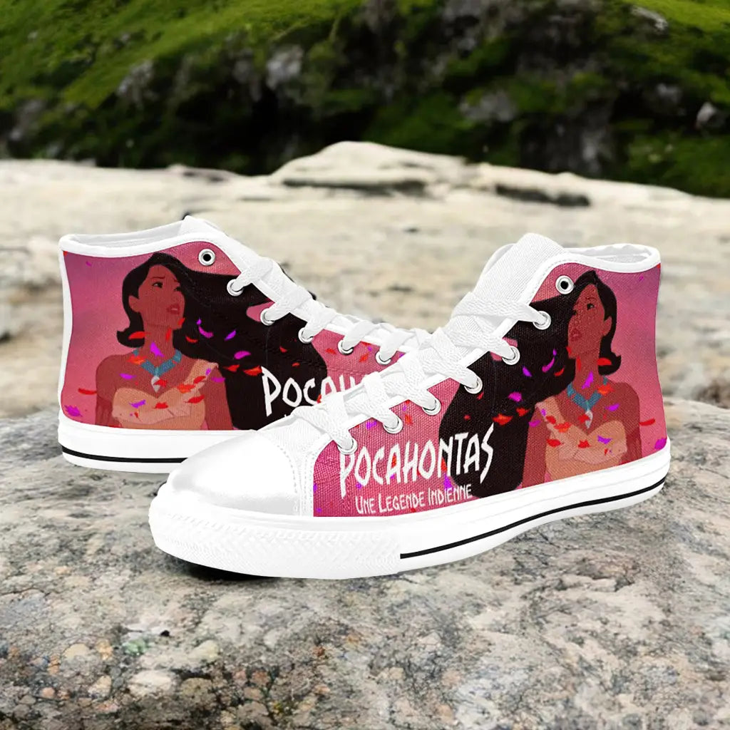 Pocahontas Native American Indian Princess Custom High Top Sneakers Shoes