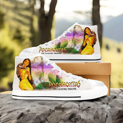 Pocahontas Native American Indian Princess Custom High Top Sneakers Shoes