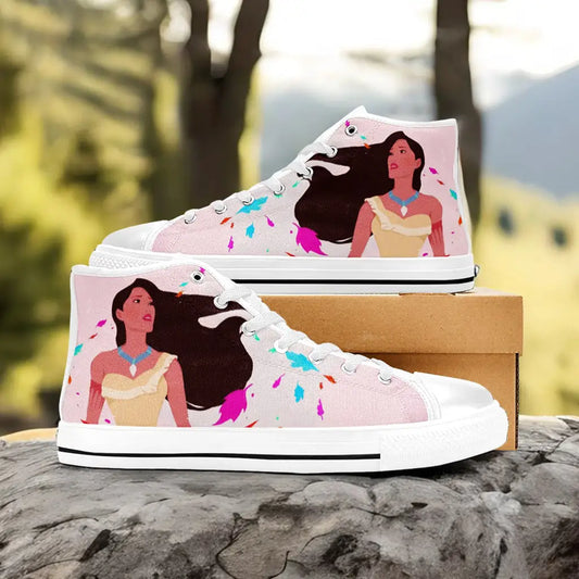 Pocahontas Native American Indian Princess Custom High Top Sneakers Shoes