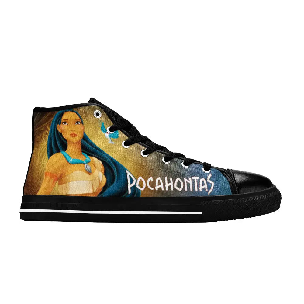 Pocahontas Native American Indian Princess Custom High Top Sneakers Shoes