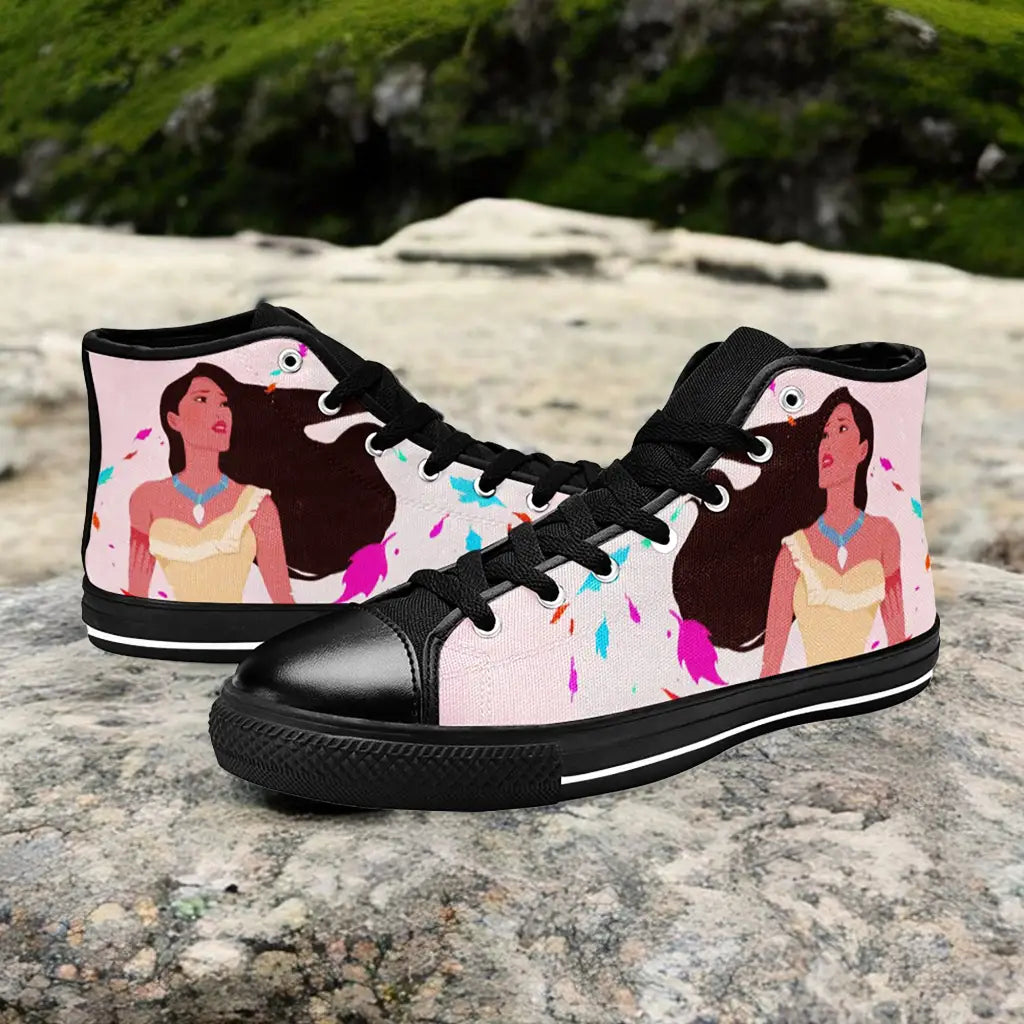 Pocahontas Native American Indian Princess Custom High Top Sneakers Shoes