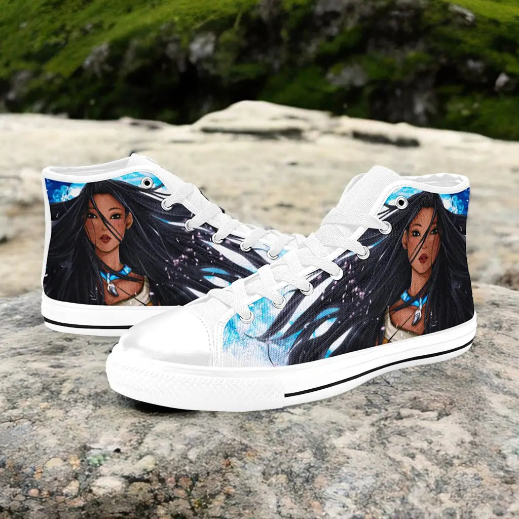 Pocahontas Native American Indian Princess Custom High Top Sneakers Shoes