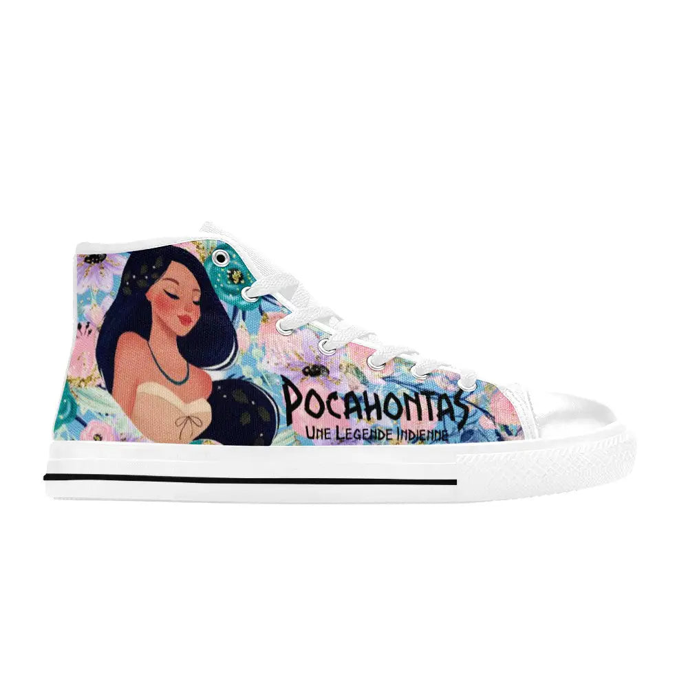 Pocahontas Native American Indian Princess Custom High Top Sneakers Shoes