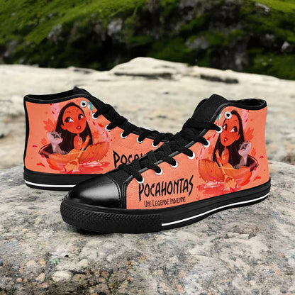 Pocahontas Native American Indian Princess Custom High Top Sneakers Shoes