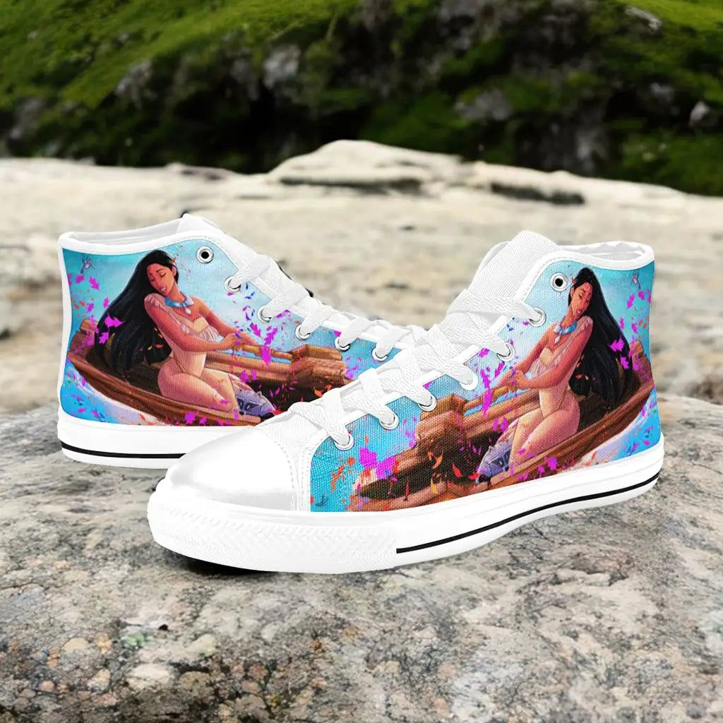 Pocahontas Native American Indian Princess Custom High Top Sneakers Shoes