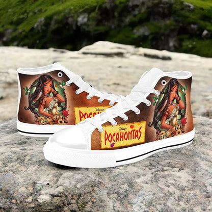 Pocahontas Native American Indian Princess Custom High Top Sneakers Shoes