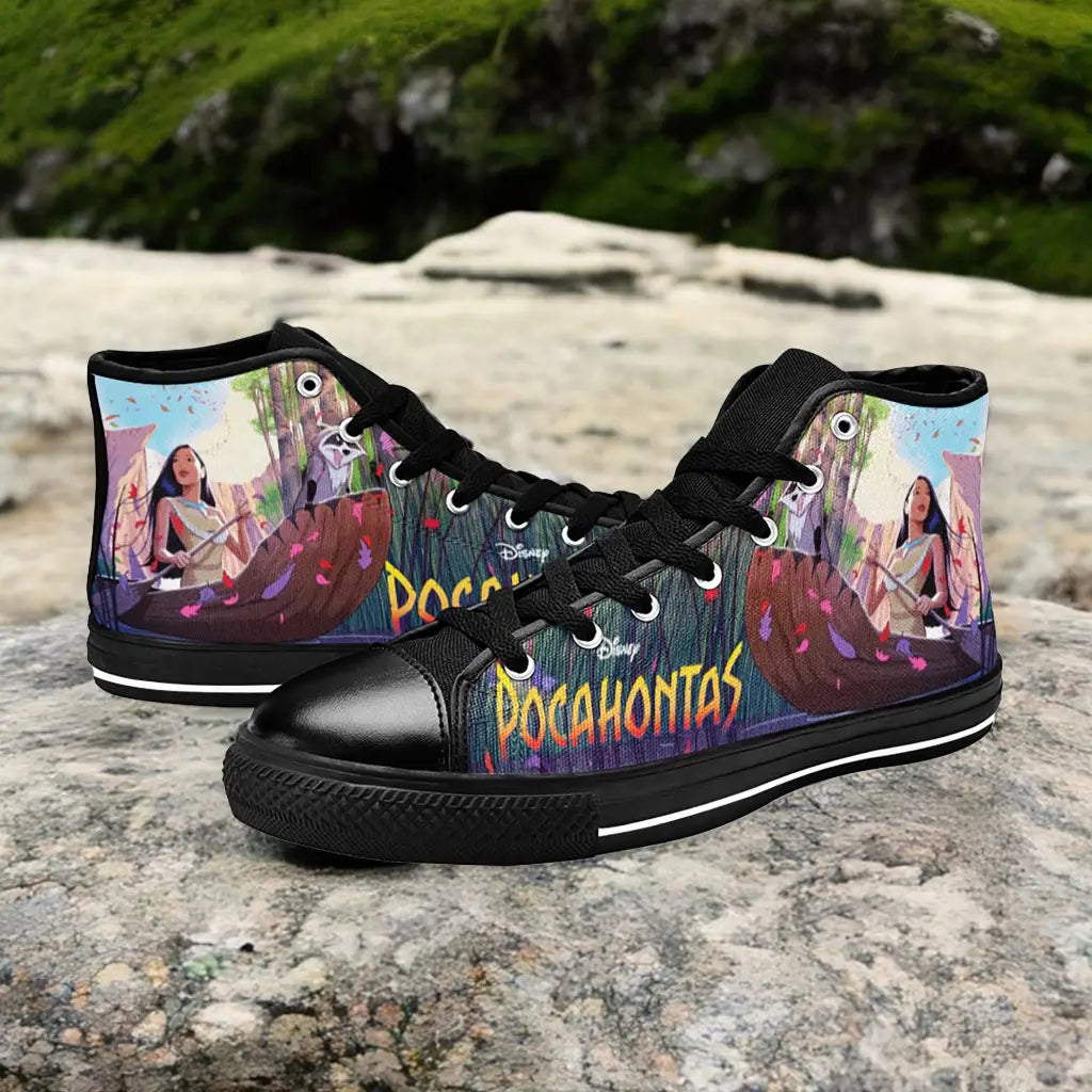 Pocahontas Native American Indian Princess Custom High Top Sneakers Shoes