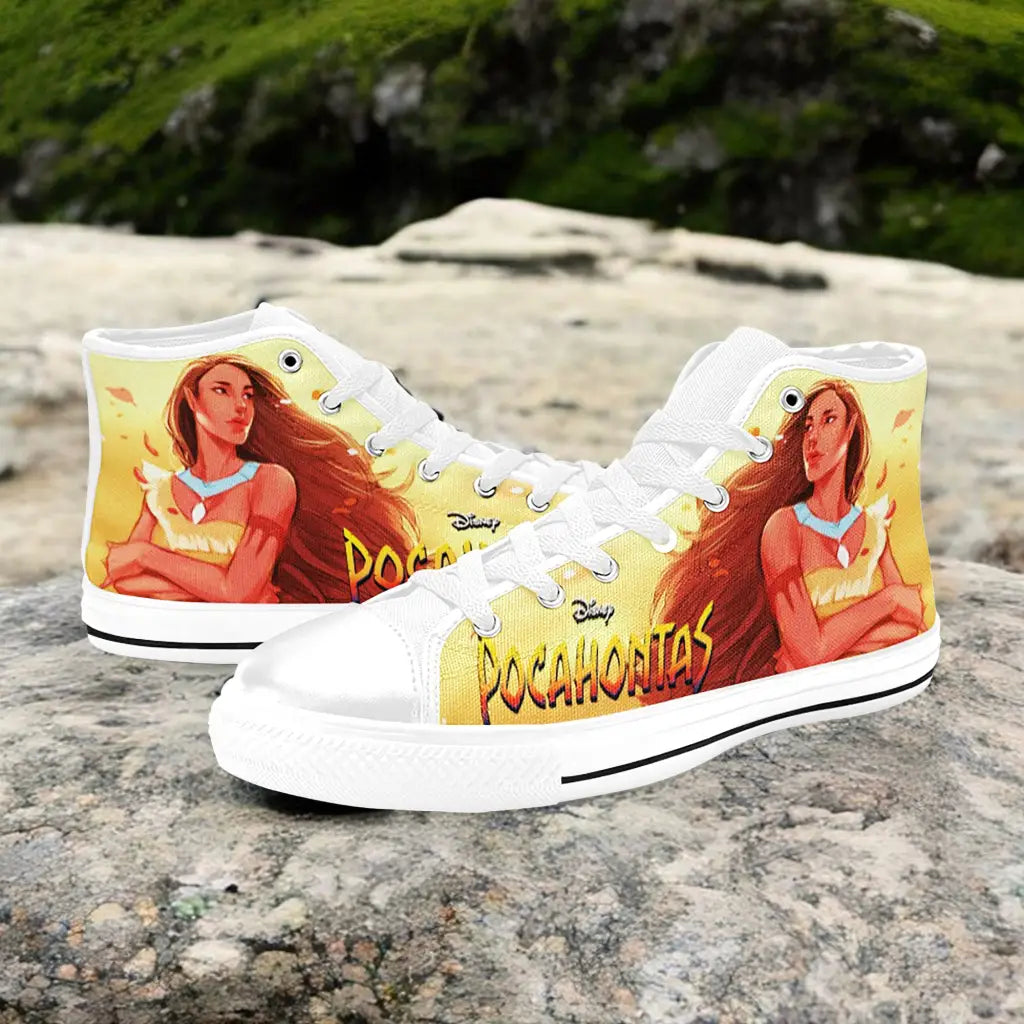 Pocahontas Native American Indian Princess Custom High Top Sneakers Shoes