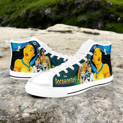 Pocahontas Native American Indian Princess Custom High Top Sneakers Shoes