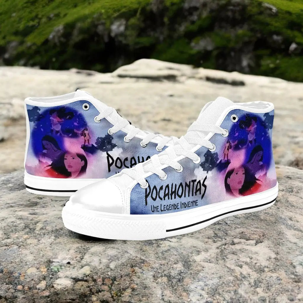 Pocahontas Native American Indian Princess Custom High Top Sneakers Shoes