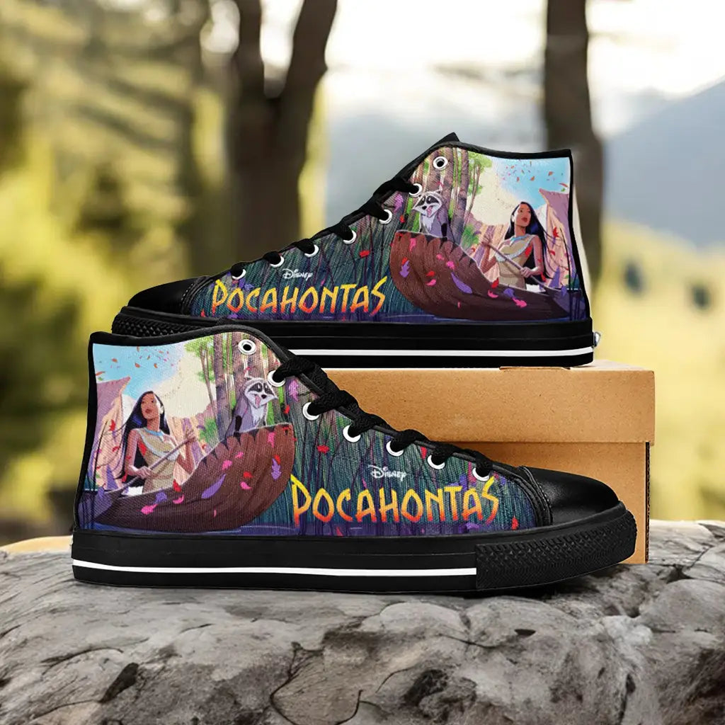 Pocahontas Native American Indian Princess Custom High Top Sneakers Shoes