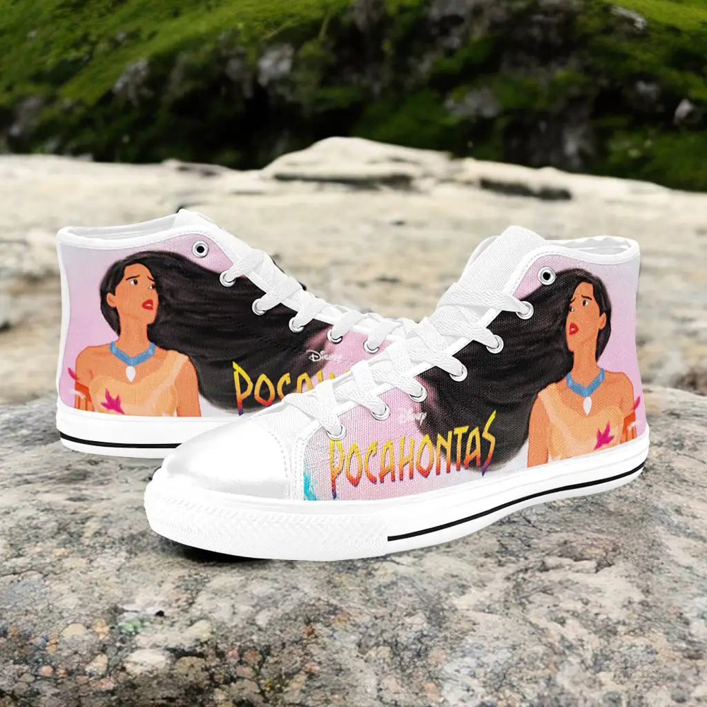 Pocahontas Native American Indian Princess Custom High Top Sneakers Shoes