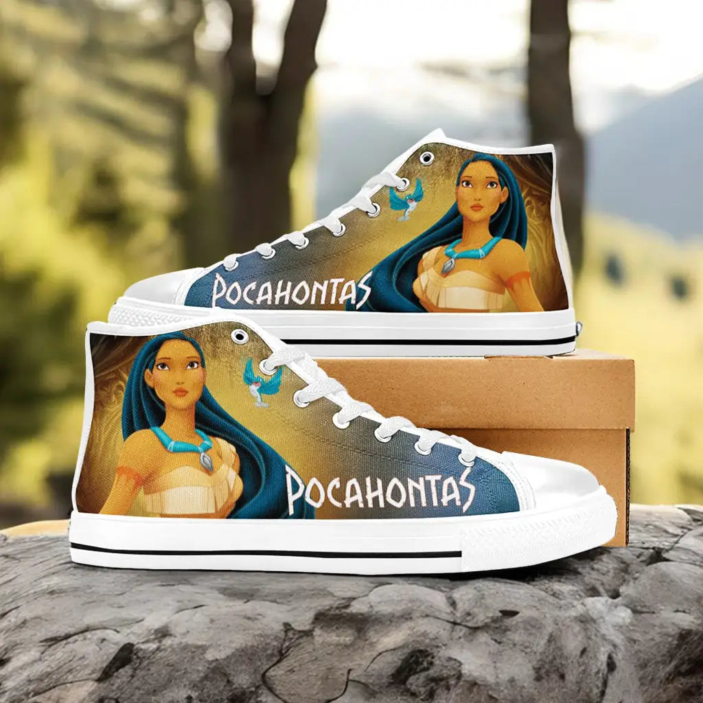 Pocahontas Native American Indian Princess Custom High Top Sneakers Shoes