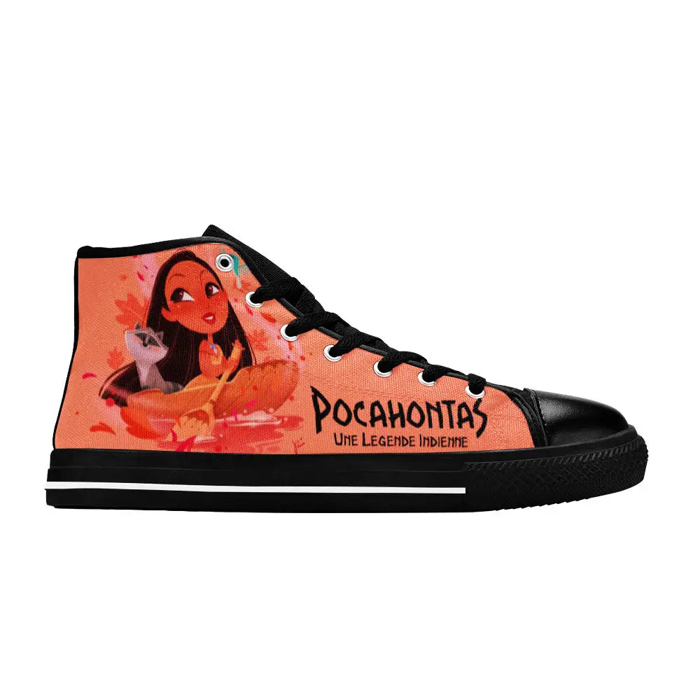 Pocahontas Native American Indian Princess Custom High Top Sneakers Shoes