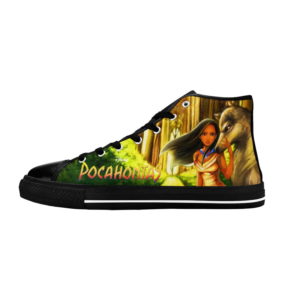 Pocahontas Native American Indian Princess Custom High Top Sneakers Shoes