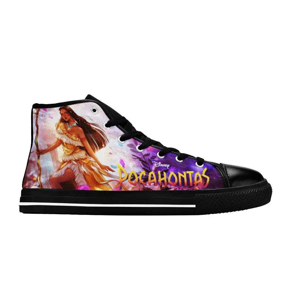 Pocahontas Native American Indian Princess Custom High Top Sneakers Shoes