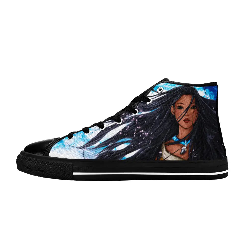 Pocahontas Native American Indian Princess Custom High Top Sneakers Shoes