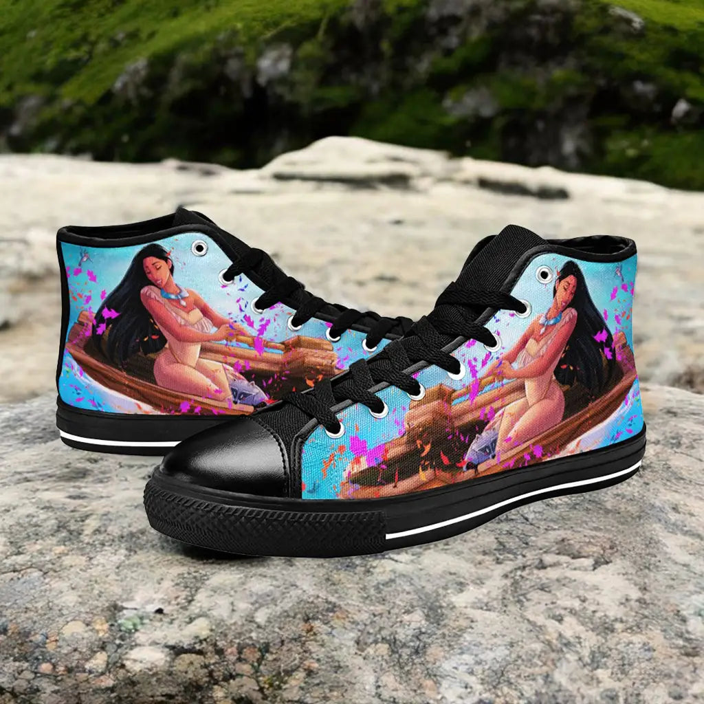 Pocahontas Native American Indian Princess Custom High Top Sneakers Shoes