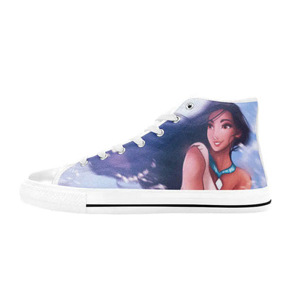 Pocahontas Native American Indian Princess Custom High Top Sneakers Shoes