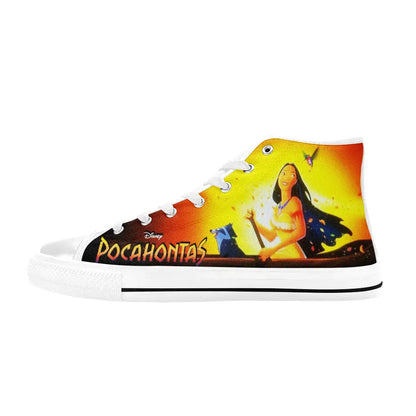 Pocahontas Native American Indian Princess Custom High Top Sneakers Shoes