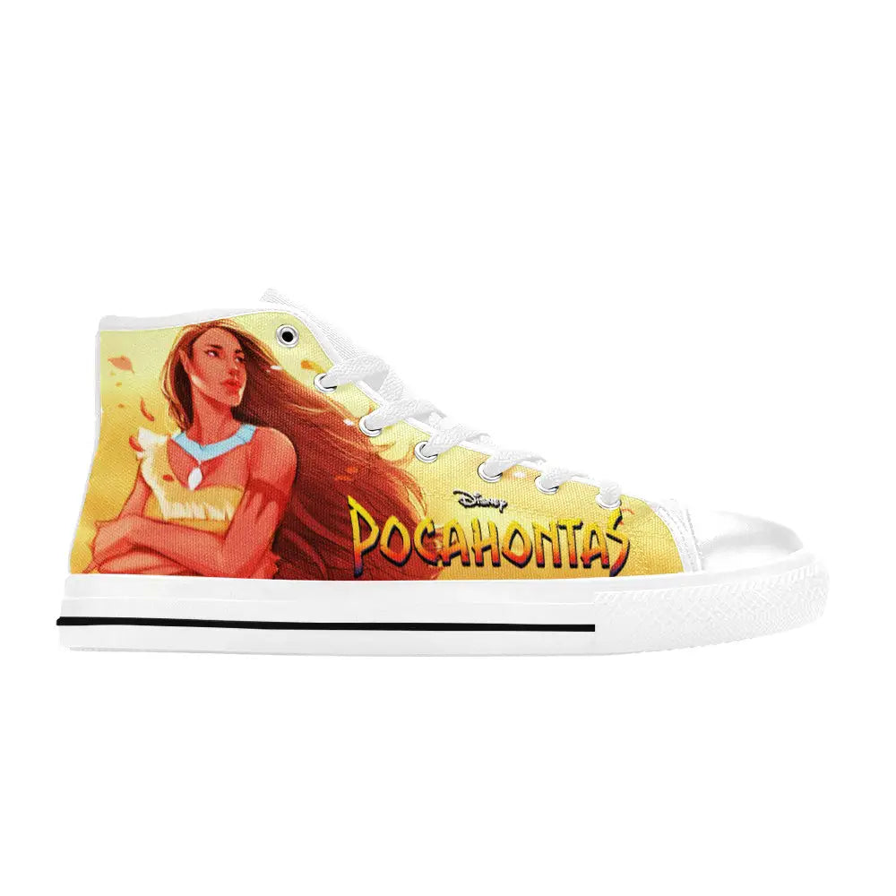 Pocahontas Native American Indian Princess Custom High Top Sneakers Shoes