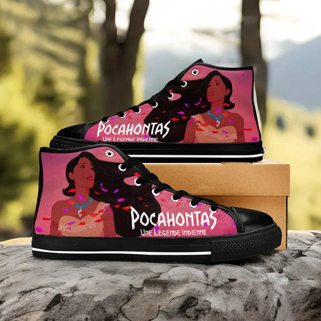 Pocahontas Native American Indian Princess Custom High Top Sneakers Shoes