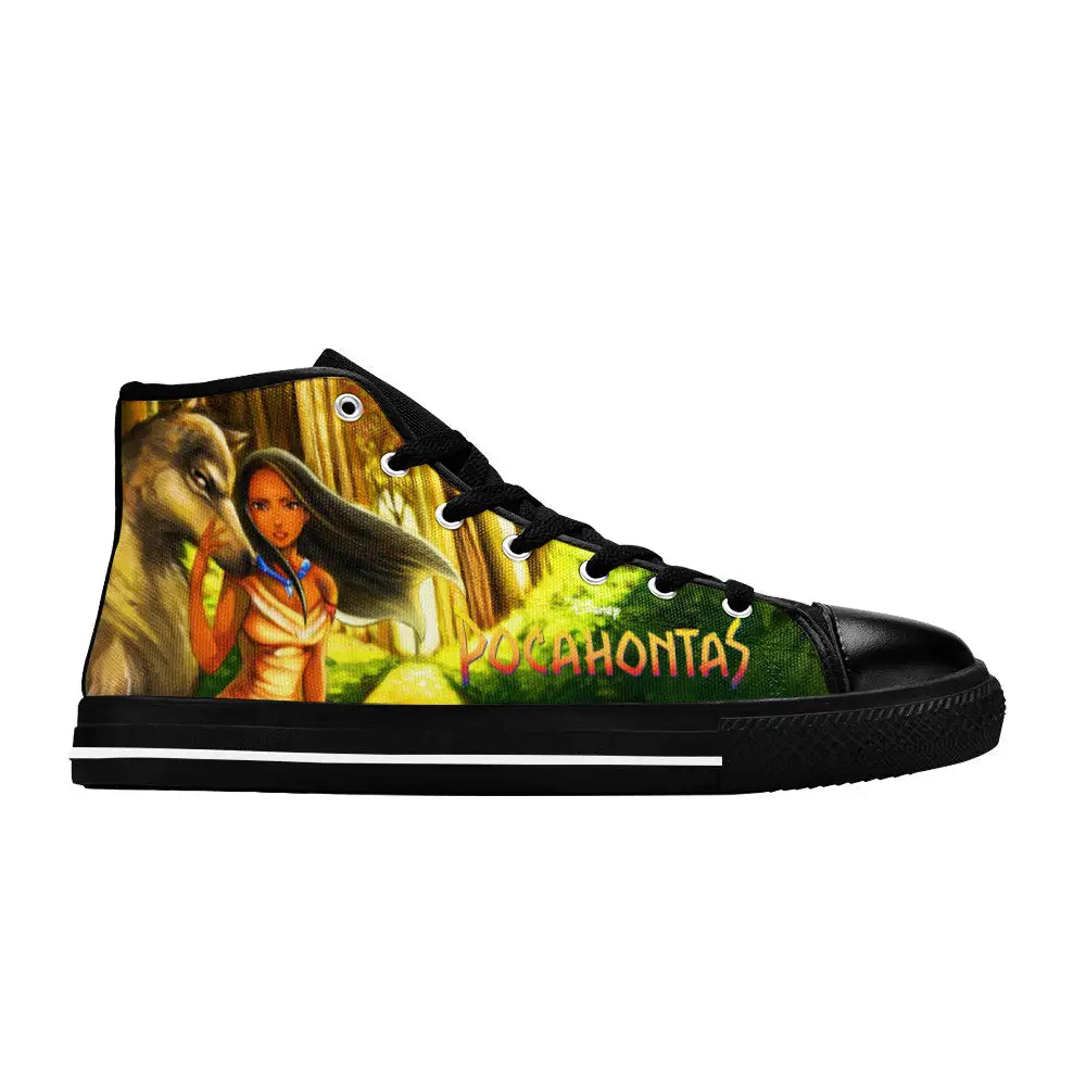 Pocahontas Native American Indian Princess Custom High Top Sneakers Shoes