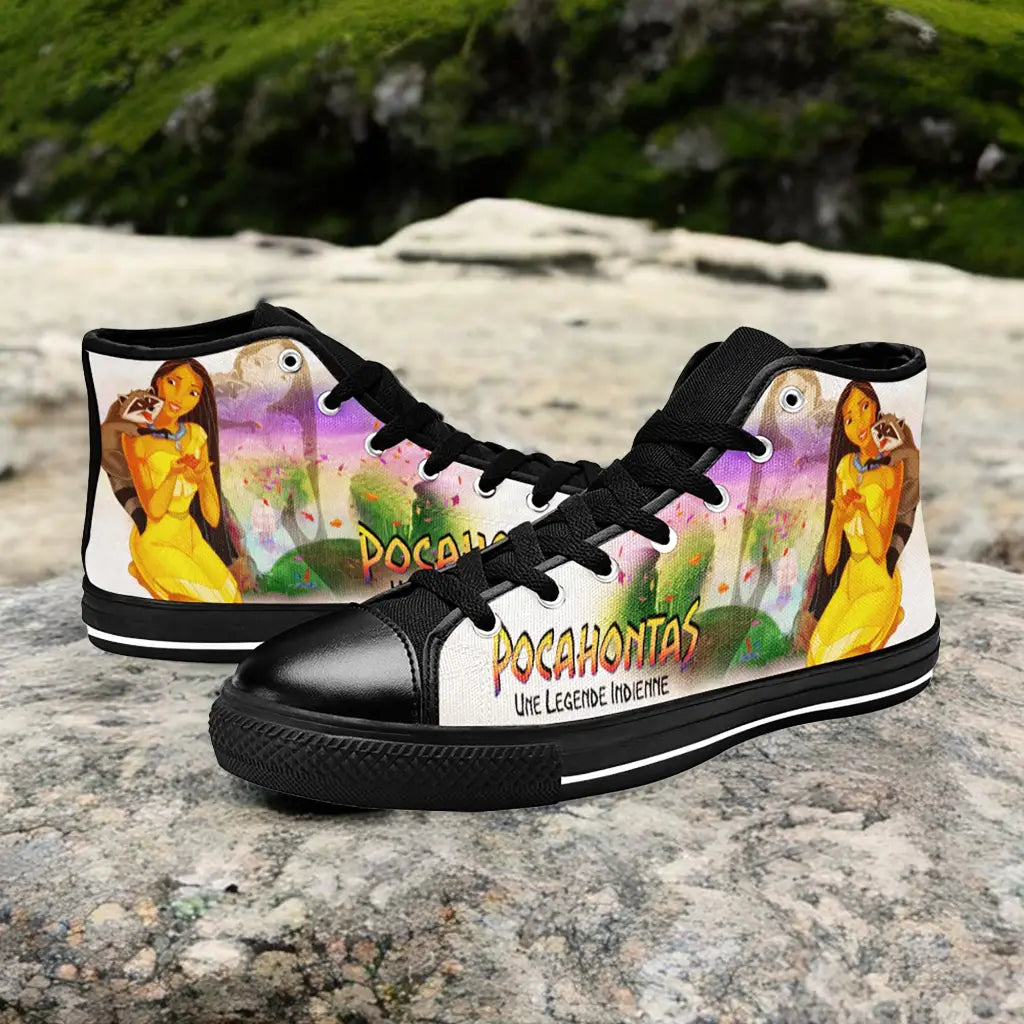 Pocahontas Native American Indian Princess Custom High Top Sneakers Shoes