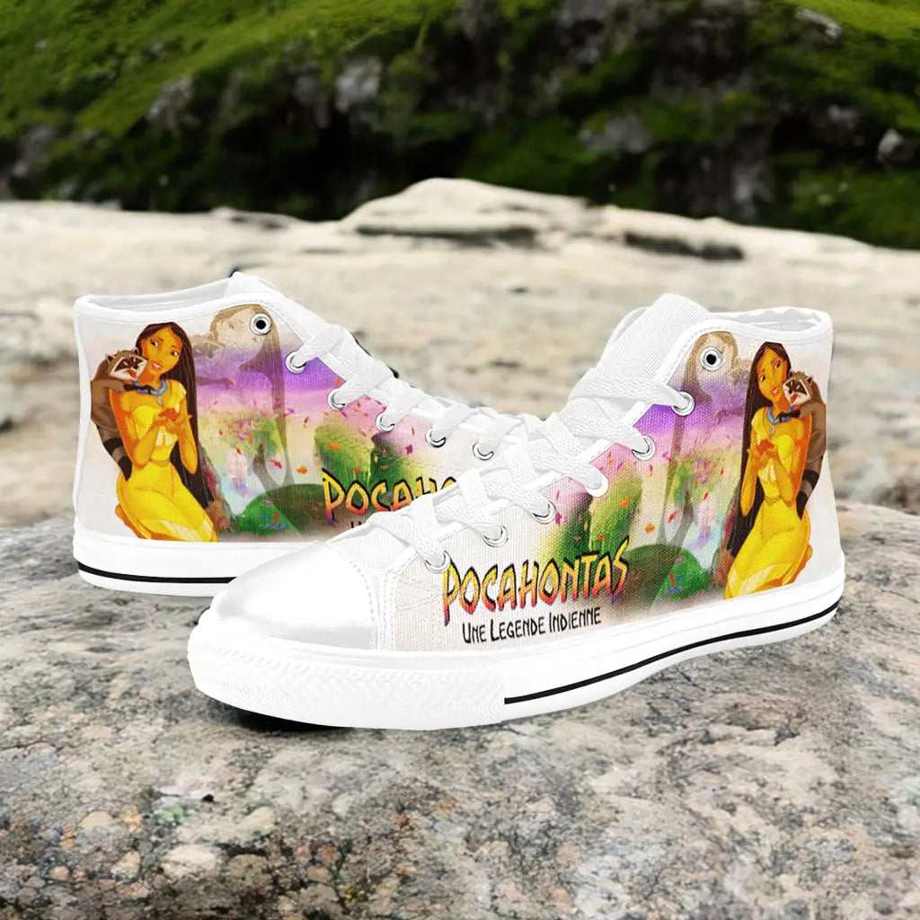 Pocahontas Native American Indian Princess Custom High Top Sneakers Shoes