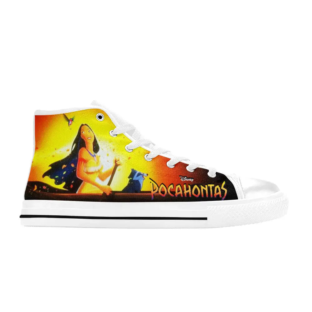 Pocahontas Native American Indian Princess Custom High Top Sneakers Shoes