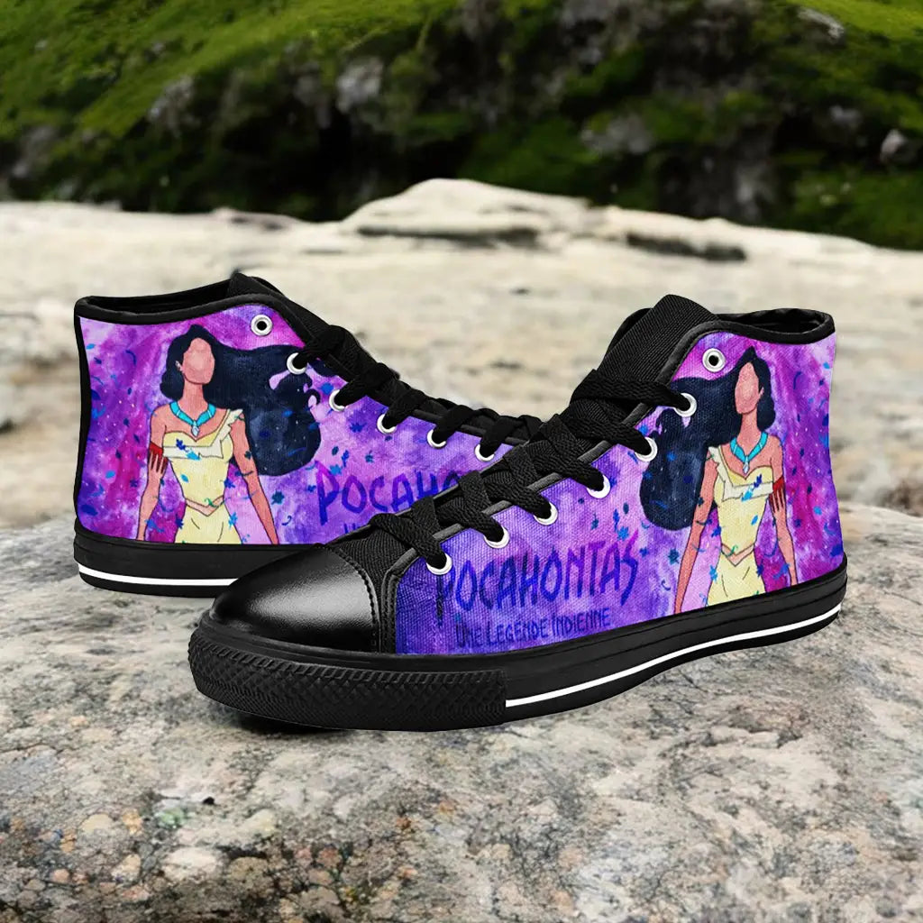 Pocahontas Native American Indian Princess Custom High Top Sneakers Shoes