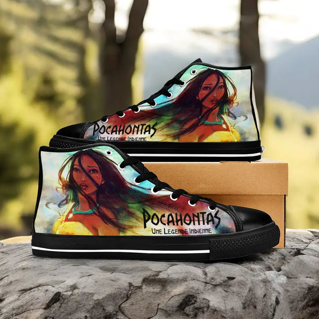 Pocahontas Native American Indian Princess Custom High Top Sneakers Shoes