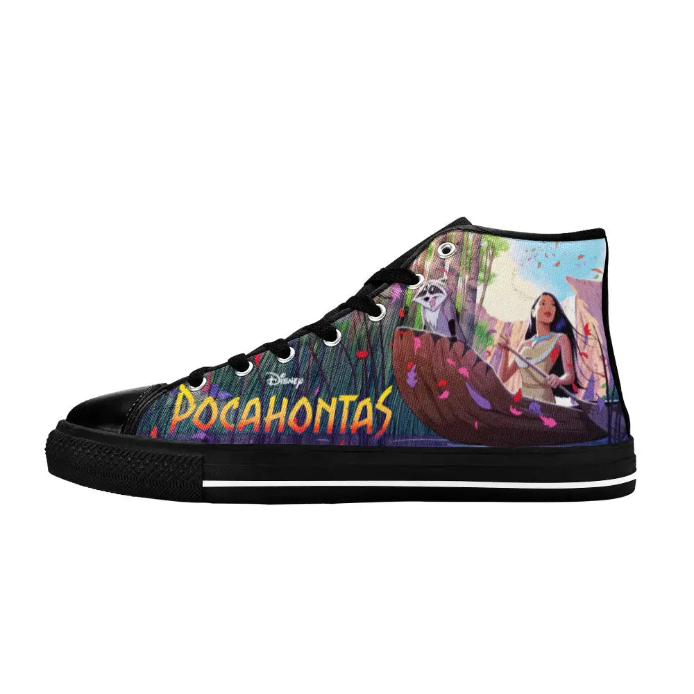 Pocahontas Native American Indian Princess Custom High Top Sneakers Shoes