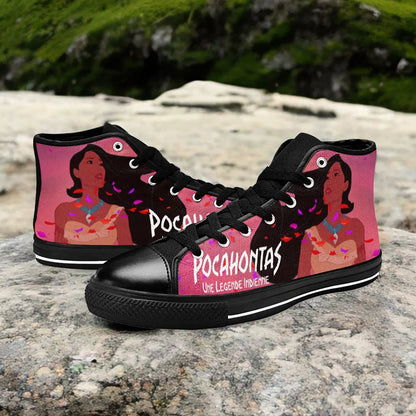 Pocahontas Native American Indian Princess Custom High Top Sneakers Shoes