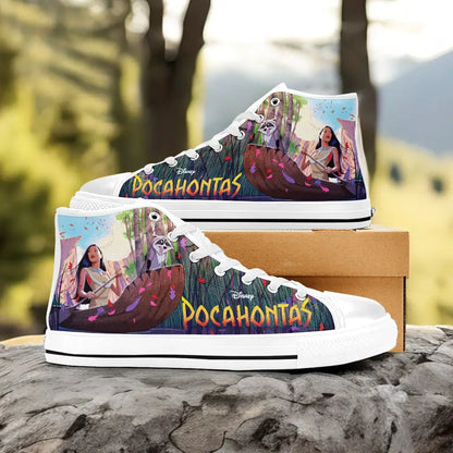 Pocahontas Native American Indian Princess Custom High Top Sneakers Shoes