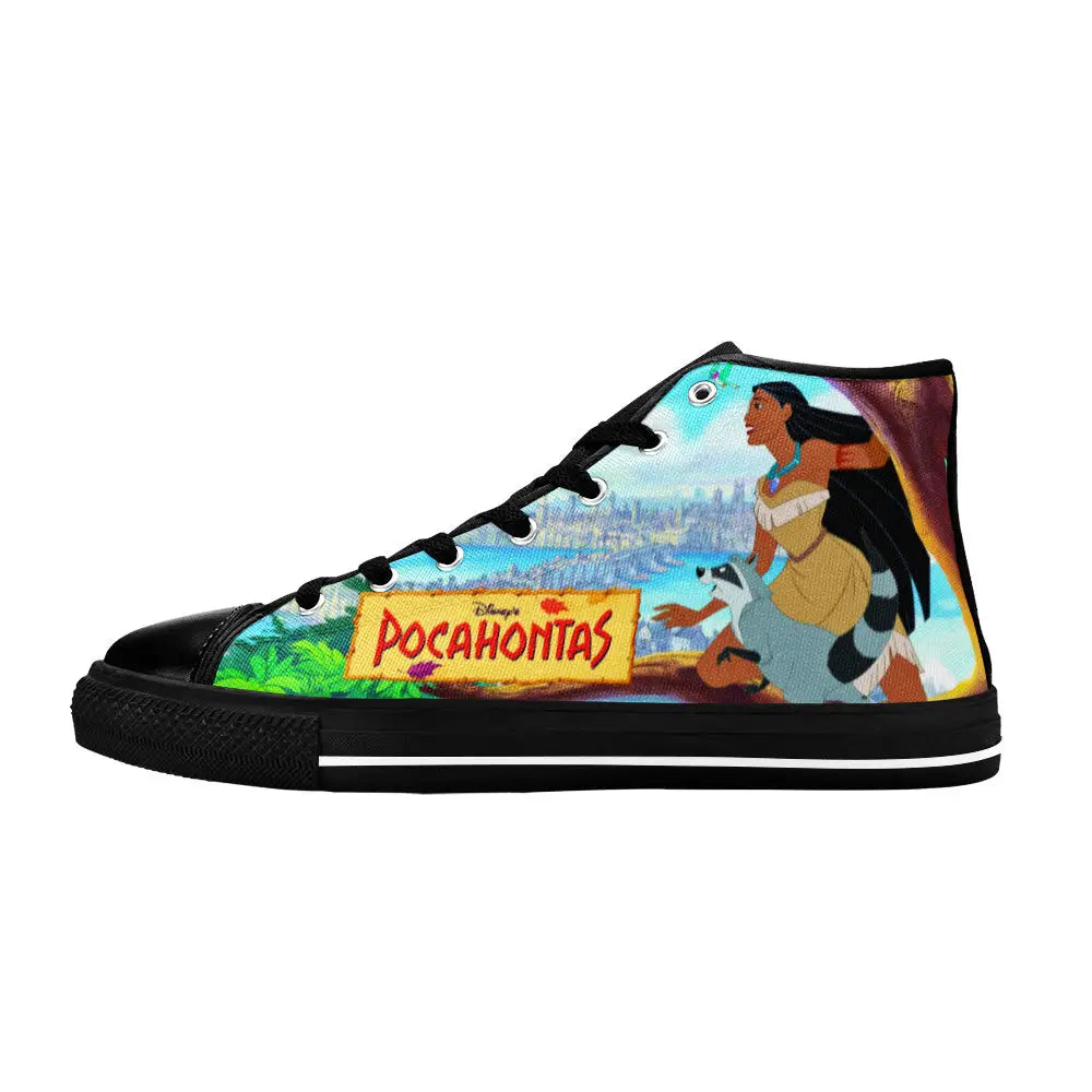 Pocahontas Native American Indian Princess Custom High Top Sneakers Shoes