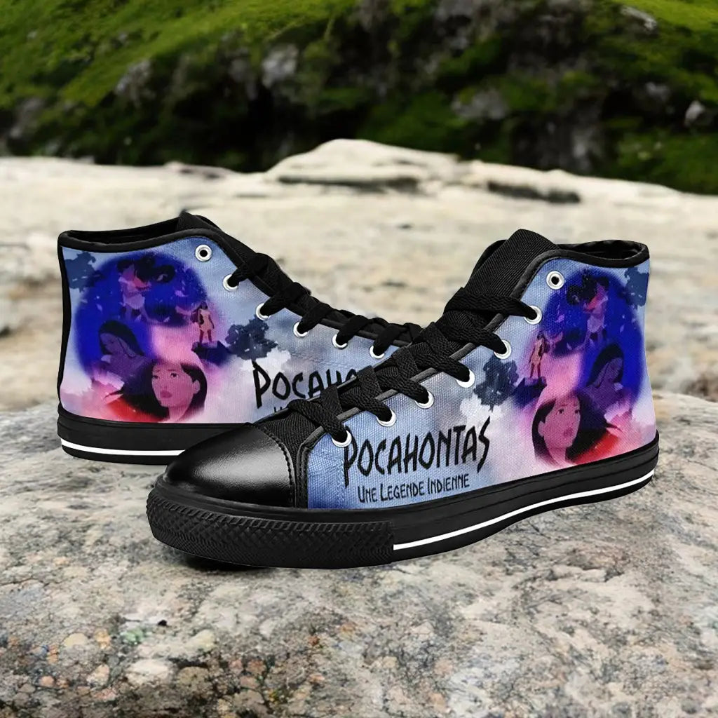 Pocahontas Native American Indian Princess Custom High Top Sneakers Shoes