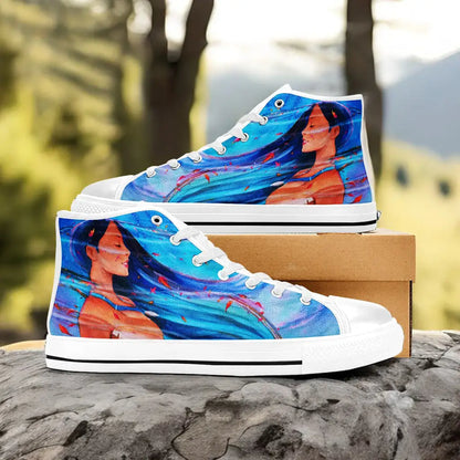 Pocahontas Native American Indian Princess Custom High Top Sneakers Shoes