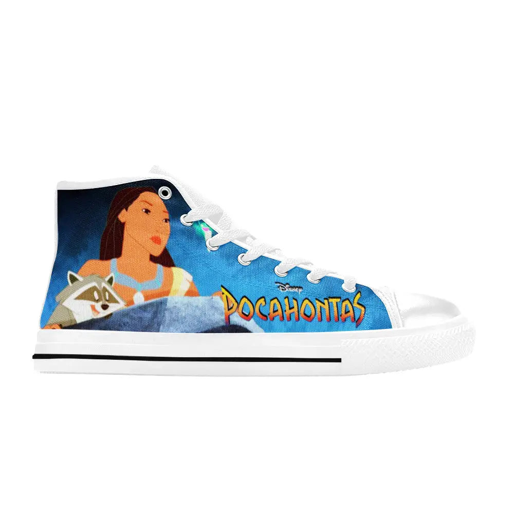 Pocahontas Native American Indian Princess Custom High Top Sneakers Shoes