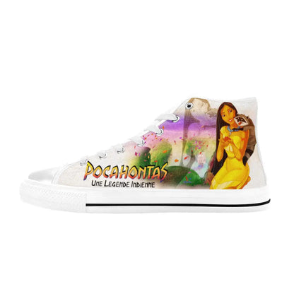 Pocahontas Native American Indian Princess Custom High Top Sneakers Shoes