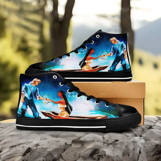 Pocahontas Native American Indian Princess Custom High Top Sneakers Shoes