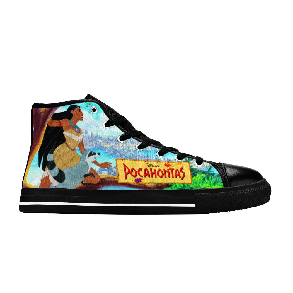 Pocahontas Native American Indian Princess Custom High Top Sneakers Shoes